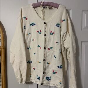Vintage Northern Reflections Floral Embroidered Cardigan